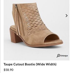 Taupe Cutout Bootie (Wide Width)
